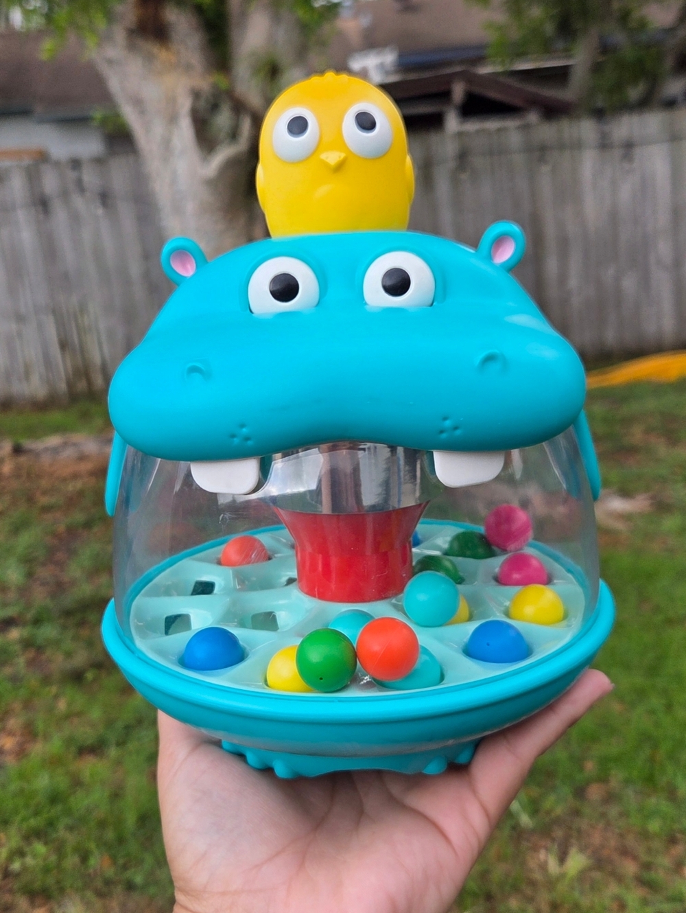 Battat Party Pop Hippo Ball Popping Toy with 18 Colorful Balls, Baby and Toddler